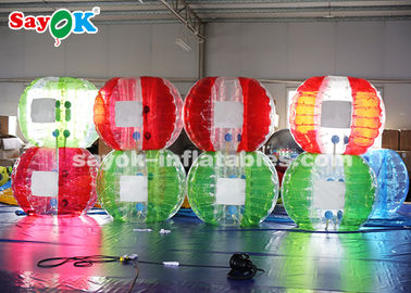 Футбол пузыря раздувной игры 1.5м 0.8мм ПВК костюма раздувной прозрачный/красный/зеленый цвет