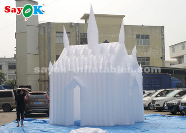 Надувной замок белой ткани 210Д Оксфорда раздувной для детей подгонял размер
