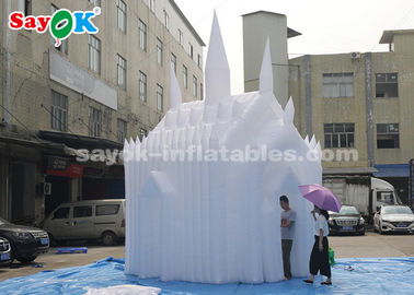 Надувной замок белой ткани 210Д Оксфорда раздувной для детей подгонял размер