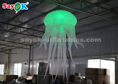 Зеленый раздувной накалять медуз крупного плана украшения/парка атракционов освещения