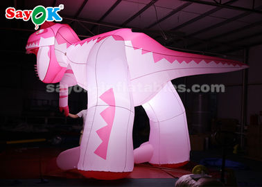 Надувные символы 4м Розовый надувный динозавр Для праздничного украшения Увлажнительность Высокая герметичность