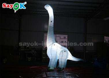 Взрывные мультфильмы Оксфордская ткань 4mH Надувные мультфильмы Динозавр с светодиодным освещением