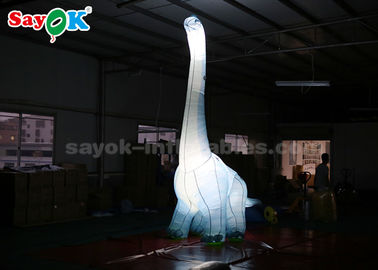Взрывные мультфильмы Оксфордская ткань 4mH Надувные мультфильмы Динозавр с светодиодным освещением