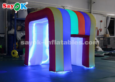 Будочка фото крупного плана раздувного света СИД цвета радуги шатра партии мини для SGS ROHS детей