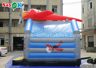 Надувные высадки слайд 0.4 мм ПВХ брезент надувный прыжок и слайд высадка с самолетом для детей