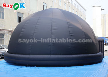 Черный раздувной шатер купола проекции с половым ковриком ПВК для преподавательства школы