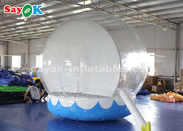 Прочные раздувные украшения праздника, глобуса снега 3м шатер пузыря раздувного прозрачный с напечатанной предпосылкой