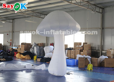 Белый раздувной гриб в 3 метра с воздуходувкой воздуха для украшения тематического парка