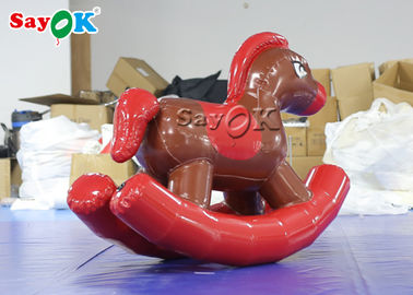 Пони ребенк PVC Sayok лошадь красного раздувного тряся