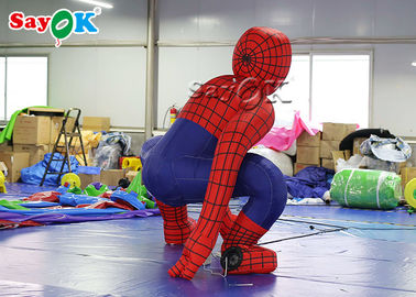 Взорвать мультфильмы Супергерой 2,5 м Красный надувный Человек-паук для церемониального украшения