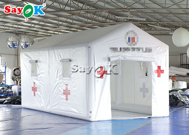 Белый временный аварийный раздувной медицинский шатер 6кс3кс3мХ