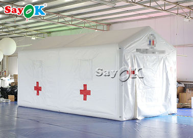 Белый временный аварийный раздувной медицинский шатер 6кс3кс3мХ