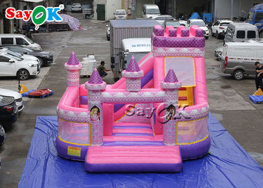 Принцесса Розов Раздувн Boucing Замок ребенк водоустойчивая 5x5.5x4.2m
