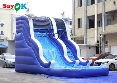 Надувный бассейн слайд пропускной способности 7x4x5mH Внешний ребенок Надувный скалолазный водный горка для развлечения