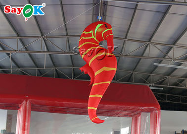 модель морского конька СИД 2м светлая раздувная для украшения фестиваля