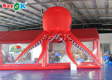 Красное украшение щупальец 3m осьминога нейлона 190T раздувное освещая