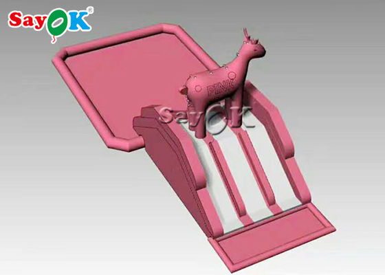 Взрыв слайд для детей на заказ Розовый перерабатываемый 0,55 мм надувный бассейн водный слайд