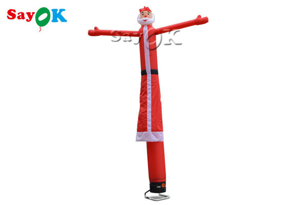 Раздувной дурацкий развевая танцор воздуха Санта рождества ноги человека одного трубки красный 5m раздувной