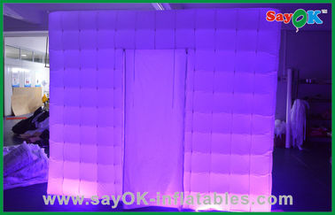 Будочка приведенная фото раздувного шатра партии выполненная на заказ портативная раздувная в ткани Оксфорда, зеленый/пурпур