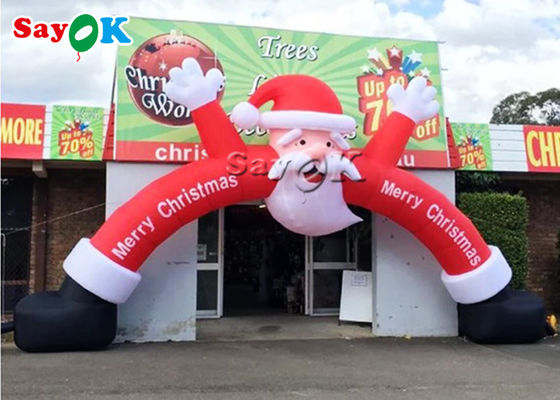 Арка рождества раздувная рекламируя свод Санта рождества раздувной для украшения магазина