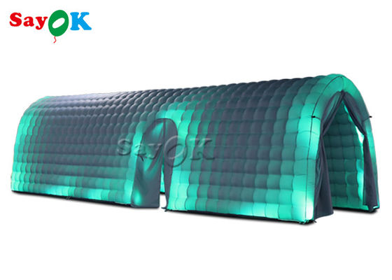 Надувная палатка на заказ Оксфордская ткань Белая вечеринка Надувная туннельная палатка с светодиодом