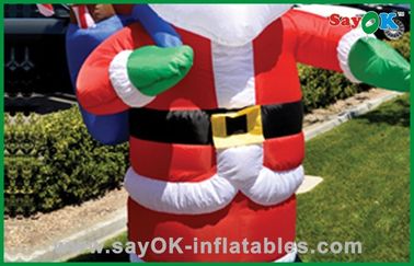Изготовленная на заказ ткань Санта Клауса Оксфорда украшений праздника Кристмас раздувная