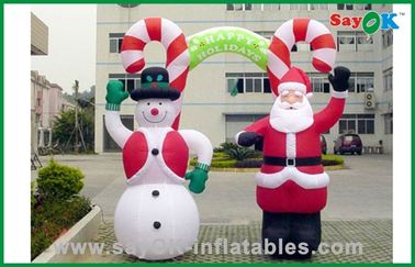 Снеговик Кристмас гиганта раздувные и Санта Клаус, раздувные продукты рекламы