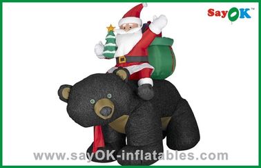Украшение Кристмас снеговика Кристмас Санты раздувное с подарком и черным медведем