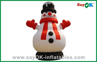 ткань Оксфорда украшений праздника огромного снеговика Кристмас раздувная