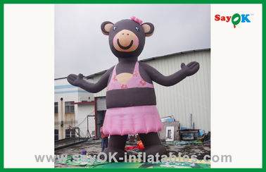 Розовый милый надувный медведь надувный мультфильм надувные животные для рекламы