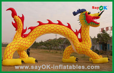 Персонажи из мультфильма изготовленного на заказ желтого раздувного китайского дракона раздувные для деятельностей