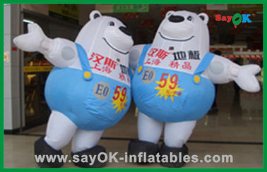 Двойной раздувной медведь прочное выдвиженческое Inflatables для рекламы