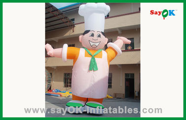 Персонаж из мультфильма изготовленного на заказ напольного Moving раздувного шеф-повара раздувной для рекламировать