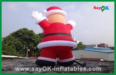 Изготовленное на заказ красное раздувное Кристмас Санта Клаус с персонажем из мультфильма хлеба раздувным