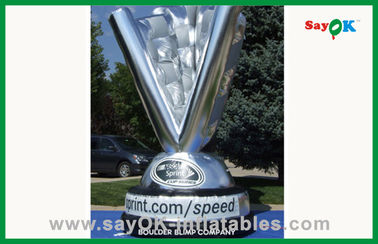 Рекламирующ гигантский раздувной трофей придайте форму чашки сильная ткань полиэфира 210D