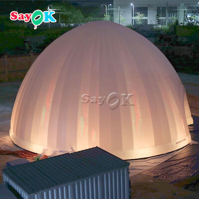Шатер воздуха на открытом воздухе раздувного света СИД купола 15x7.5mH шатра раздувной для располагаться лагерем