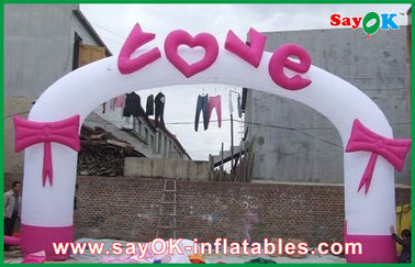 Свод свадьбы ткани Оксфорда свода воздушного шара города партии раздувной/раздувная арка формы сердца для продвижения