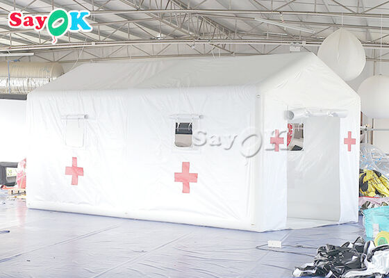 Шатер больницы Pvc шатра 6x3x3mH воздуха раздувной белый раздувной для изоляции
