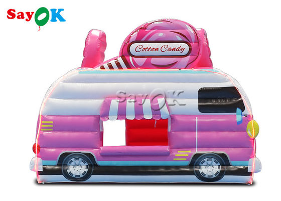 Раздувной автомобиль шатра 4.5x3x3.8m работы розовый формирует раздувную будочку зубочистки еды конфеты шатра воздуха для на открытом воздухе