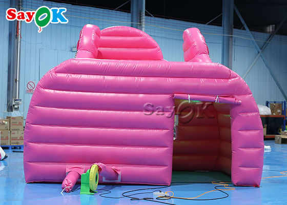 Раздувной автомобиль шатра 4.5x3x3.8m работы розовый формирует раздувную будочку зубочистки еды конфеты шатра воздуха для на открытом воздухе