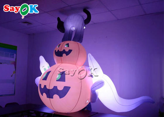 Тыквы Airblown оформления хеллоуина украшений праздника OEM кот раздувной черный с белым призраком