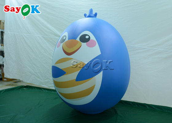 Воздушный шар мультфильма птицы крупного плана коммерчески веселых украшений праздника Xmas раздувных голубой