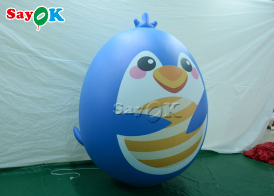Воздушный шар мультфильма птицы крупного плана коммерчески веселых украшений праздника Xmas раздувных голубой