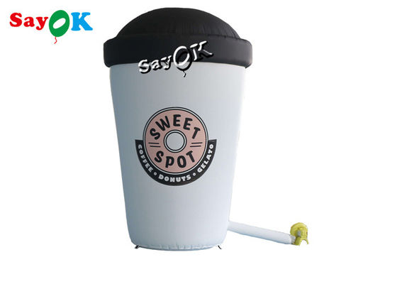 Изготовленная на заказ 3.6m раздувная модель кофейной чашки для оформления входа кафа