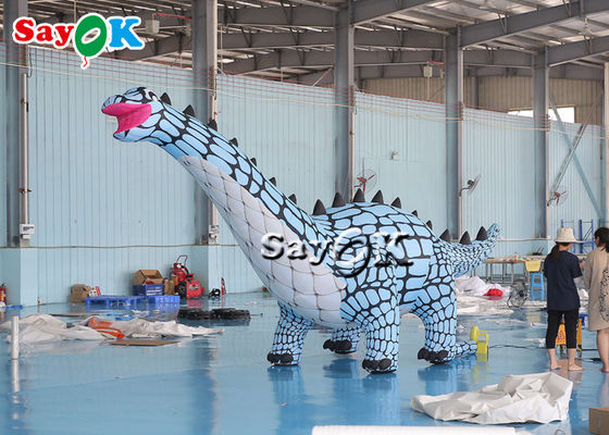 динозавр рождества 3m 10ft голубой раздувной для крытого на открытом воздухе украшения