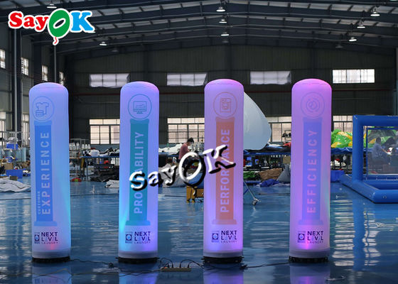 воздушная колонна рекламы украшения 2m 7ft раздувная освещая с печатанием полного цвета