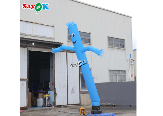 Раздувной дурацкий развевая человек волны танцора воздуха голубой одиночной ноги человека 5m трубки раздувной с воздуходувкой