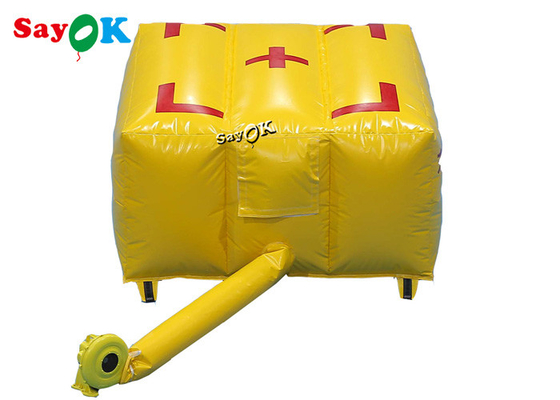 изготовленные на заказ раздувные продукты 2x2x1mH желтеют воздушную подушку безопасности спасения противопожарной воздушной подушки аварийную