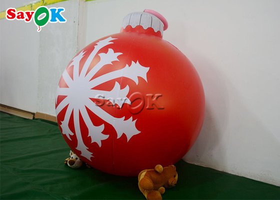 украшение двора рождества фестиваля шарика снежинки 1.2m красное раздувное