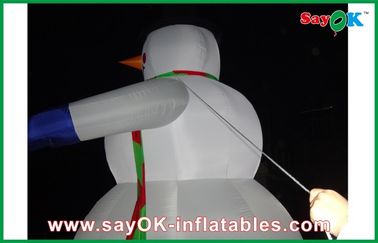 Напольный гигант 5m освещая раздувное украшение снеговика Кристмас